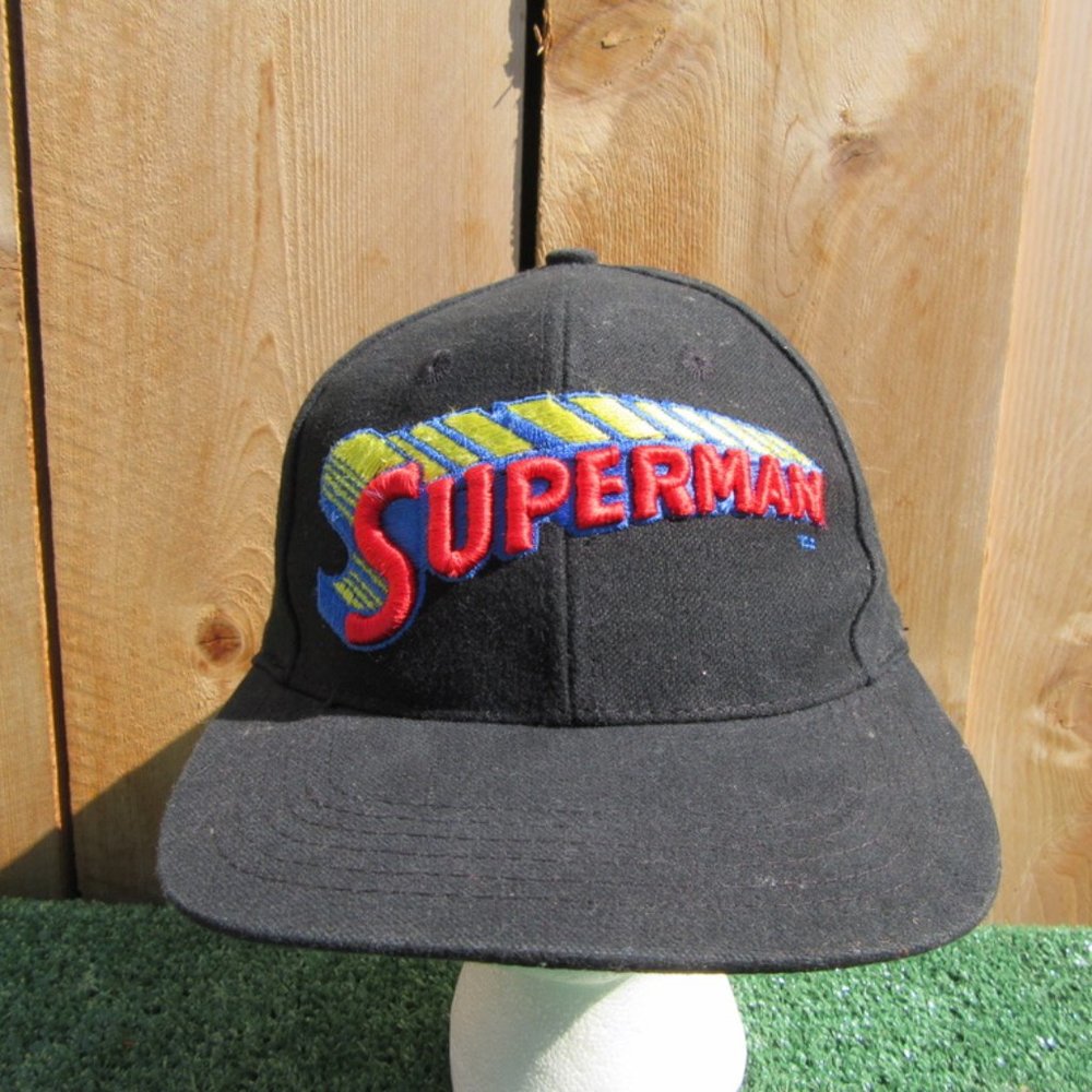 Brand New Vintage 1997 Warner Bros Store Superman 3D Baseball Hat Cap